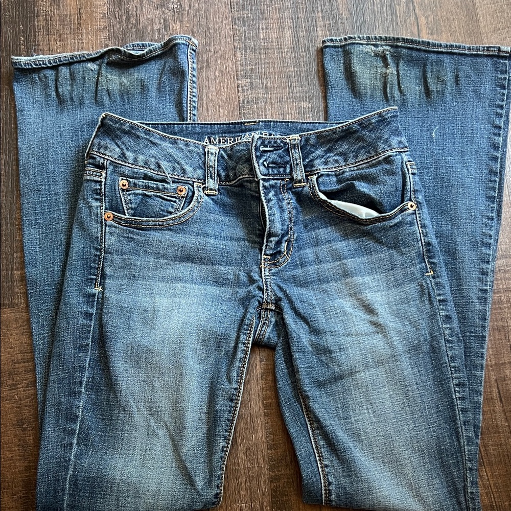American Eagle Outfitters Women's Classic Blue Boot Cut Jeans